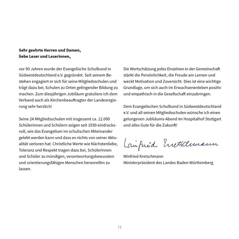 Jubiläumsprospekt Evang.Schulbund